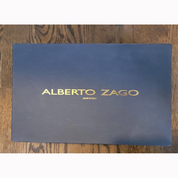 Alberto Zago blue iridescent canvas platform shoes (36) - Picture 8 of 9